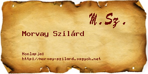 Morvay Szilárd névjegykártya