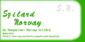 szilard morvay business card
