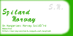 szilard morvay business card